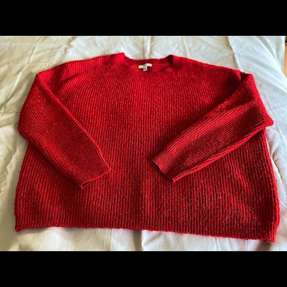 BP. oversized sweater. Measures 26 inches pit-to-pit, 25 inches top to bottom.